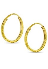 nice gold classic hoop round baby earrings